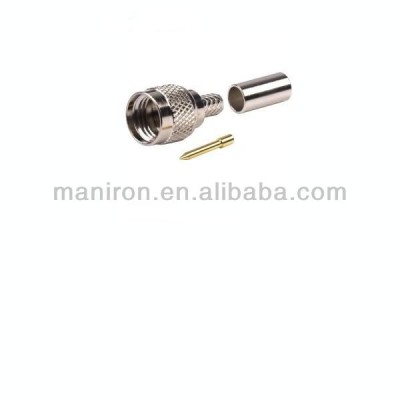 RF crimp Mini UHF male connector for RG58 LMR195