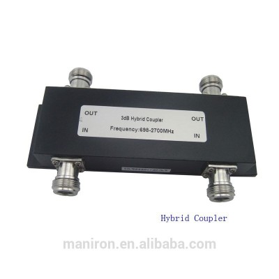 3dB hybrid coupler 698-2700MHz, 200W for inbuilding solutions, base station.